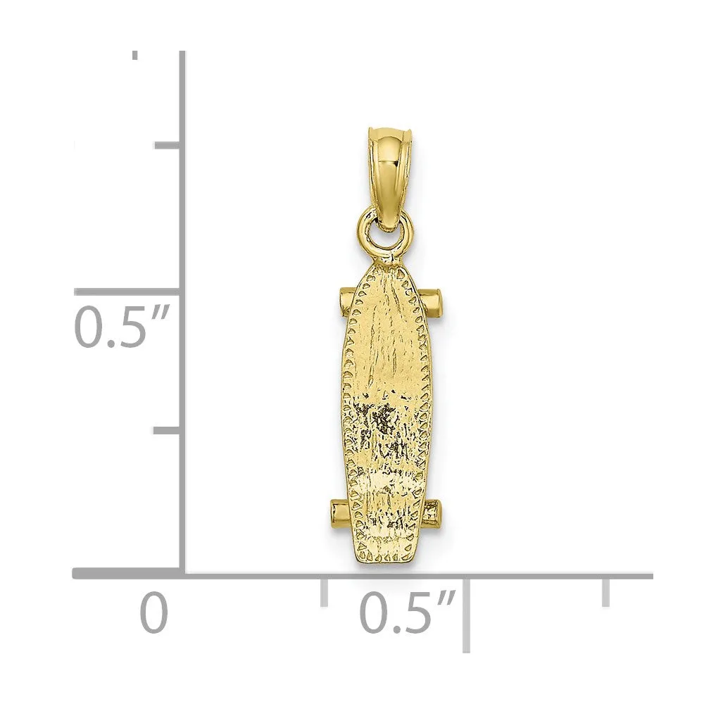 10K 3-D Skate Board Charm