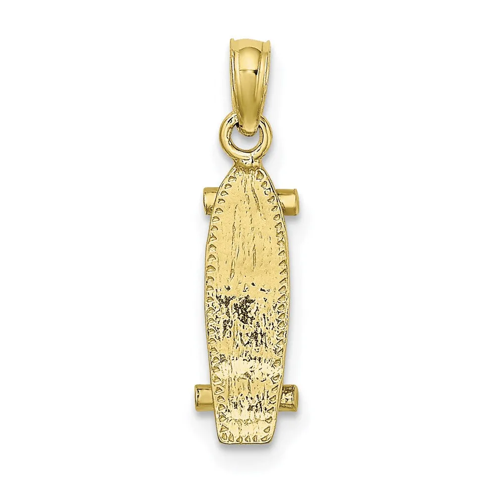 10K 3-D Skate Board Charm