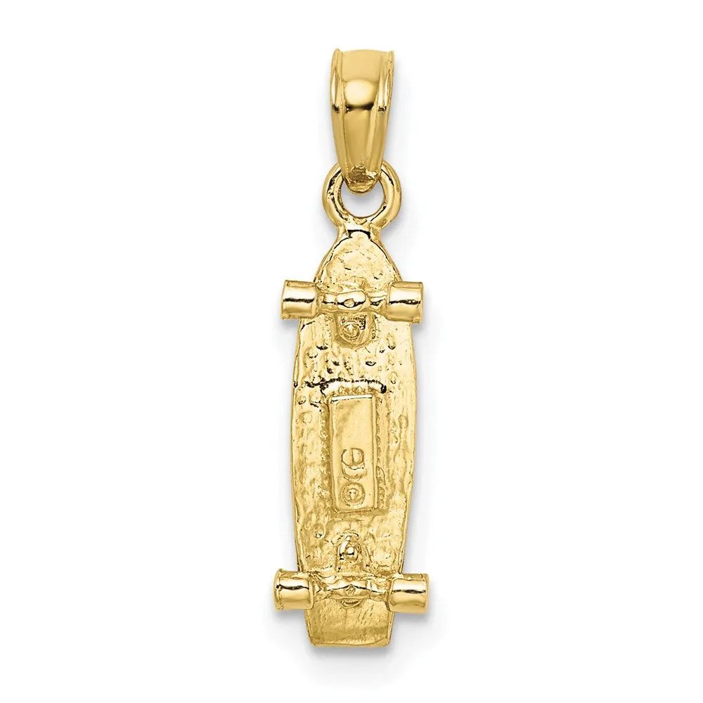 10K 3-D Skate Board Charm