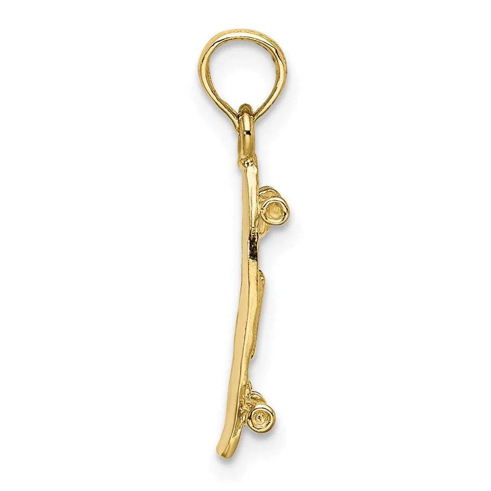10K 3-D Skate Board Charm