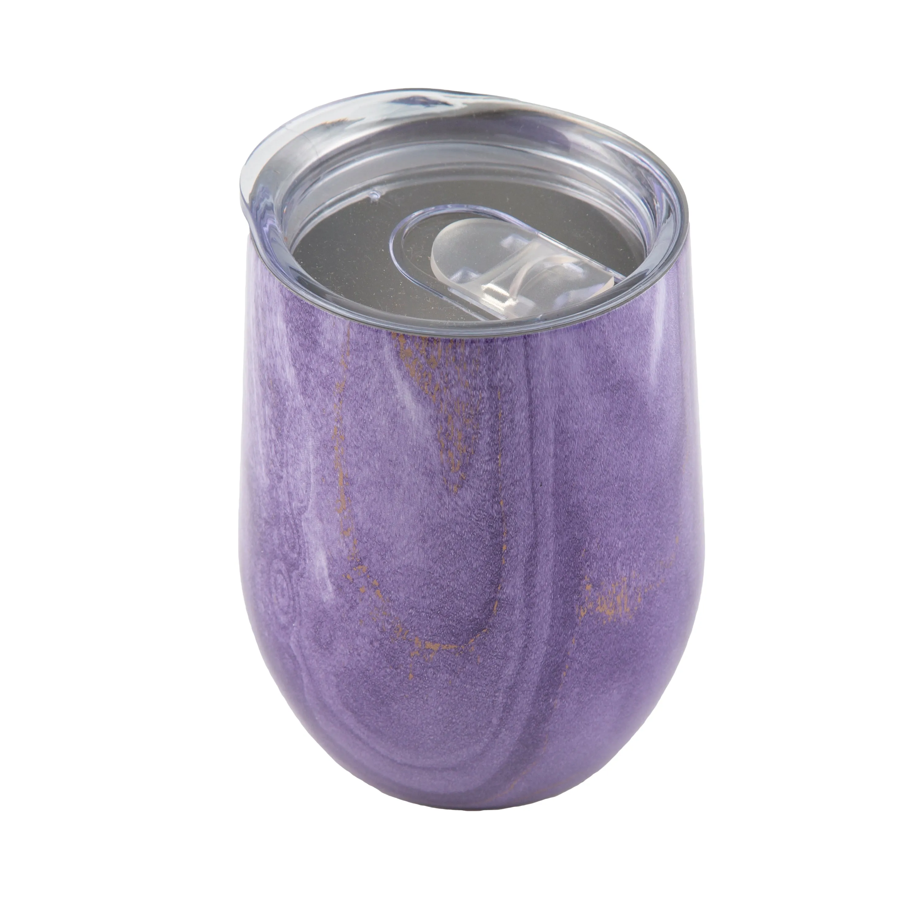 12 Oz Purple Geo Wine Tumblers, Set Of 2