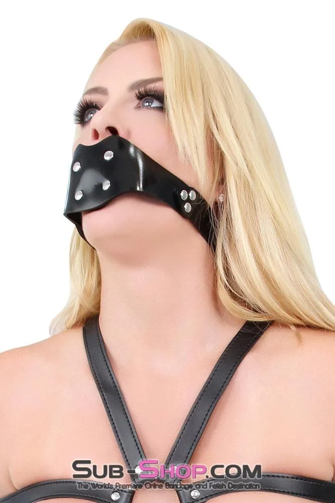1416A      Rubberized Locking Rubber Penis Panel Gag