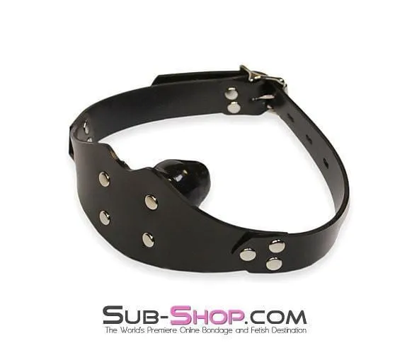 1416A      Rubberized Locking Rubber Penis Panel Gag
