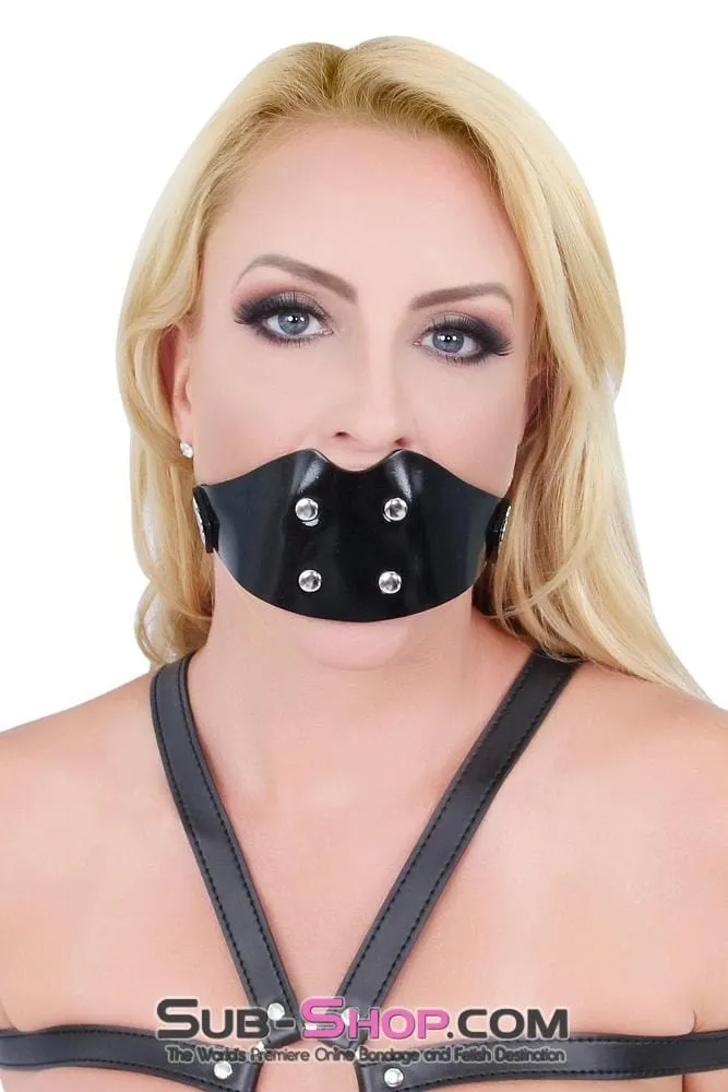 1416A      Rubberized Locking Rubber Penis Panel Gag