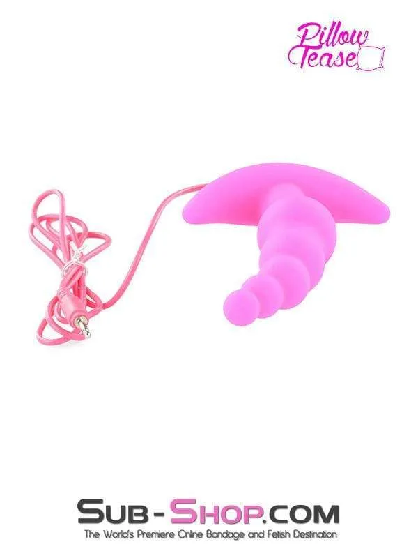 1503M-SIS      Sissy Pink Thriller Vibrating Graduated Silicone P-Spot Anal Plug