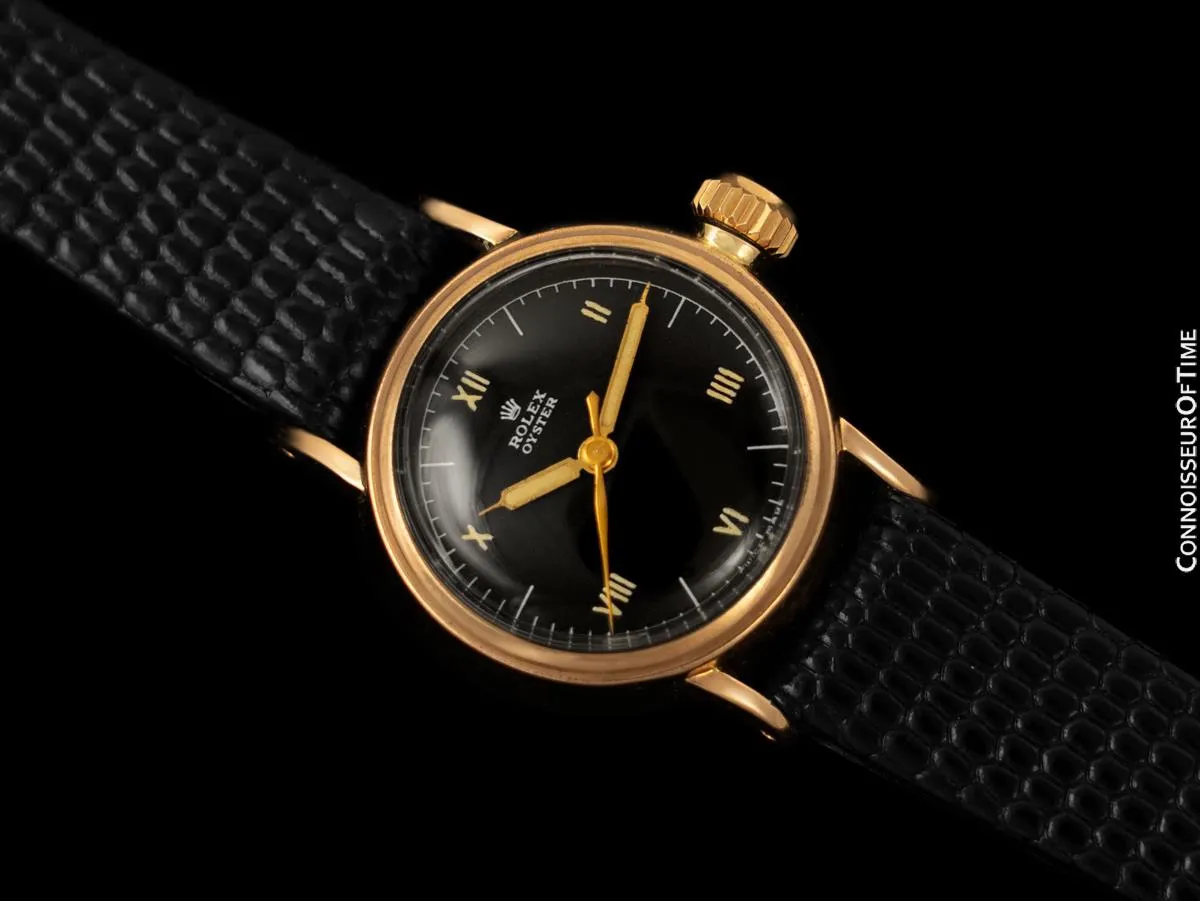 1940's Rolex Oyster Vintage Ladies Ref. 3732 Watch - 14K Rose Gold & Stainless Steel