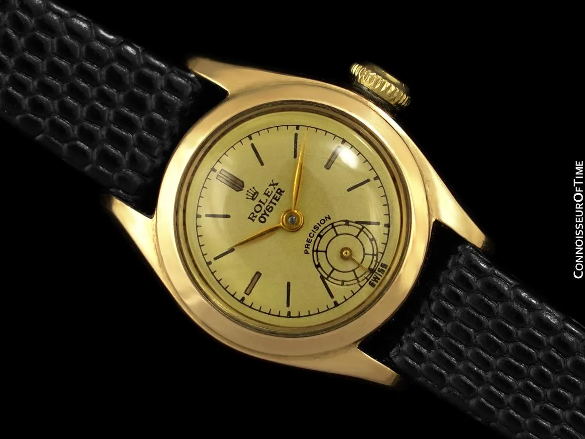 1947 Rolex Oyster Vintage Ladies Ref. 4360 Handwound Watch - 14K Gold