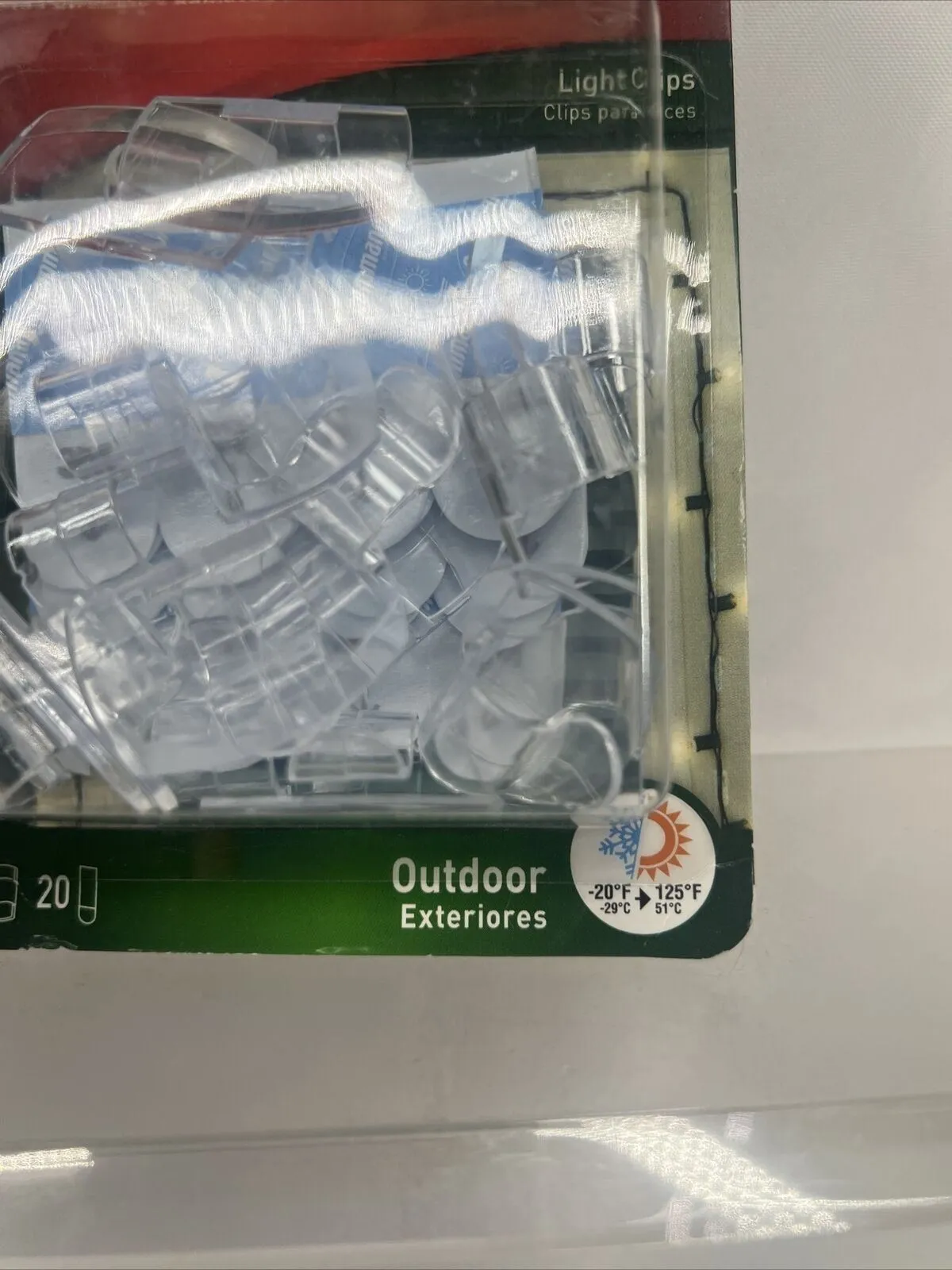 (2) Outdoor Light Clips 3M Command Damage Free Hang Ing 16 clips 20 Strips