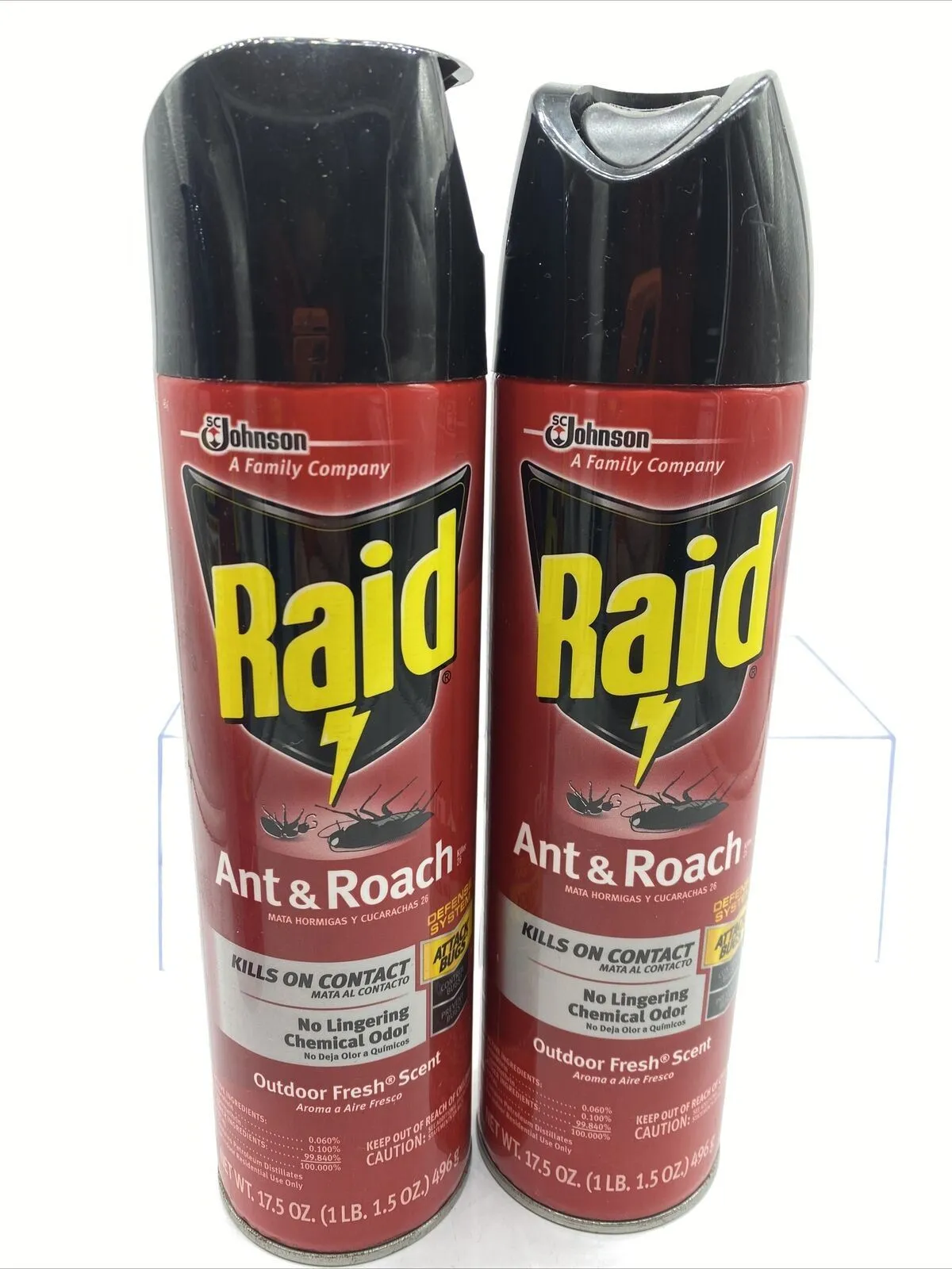 (3) Raid Ant Roach Killer Outdoor Scent 17.5 oz Attack Control Prevent Bugs