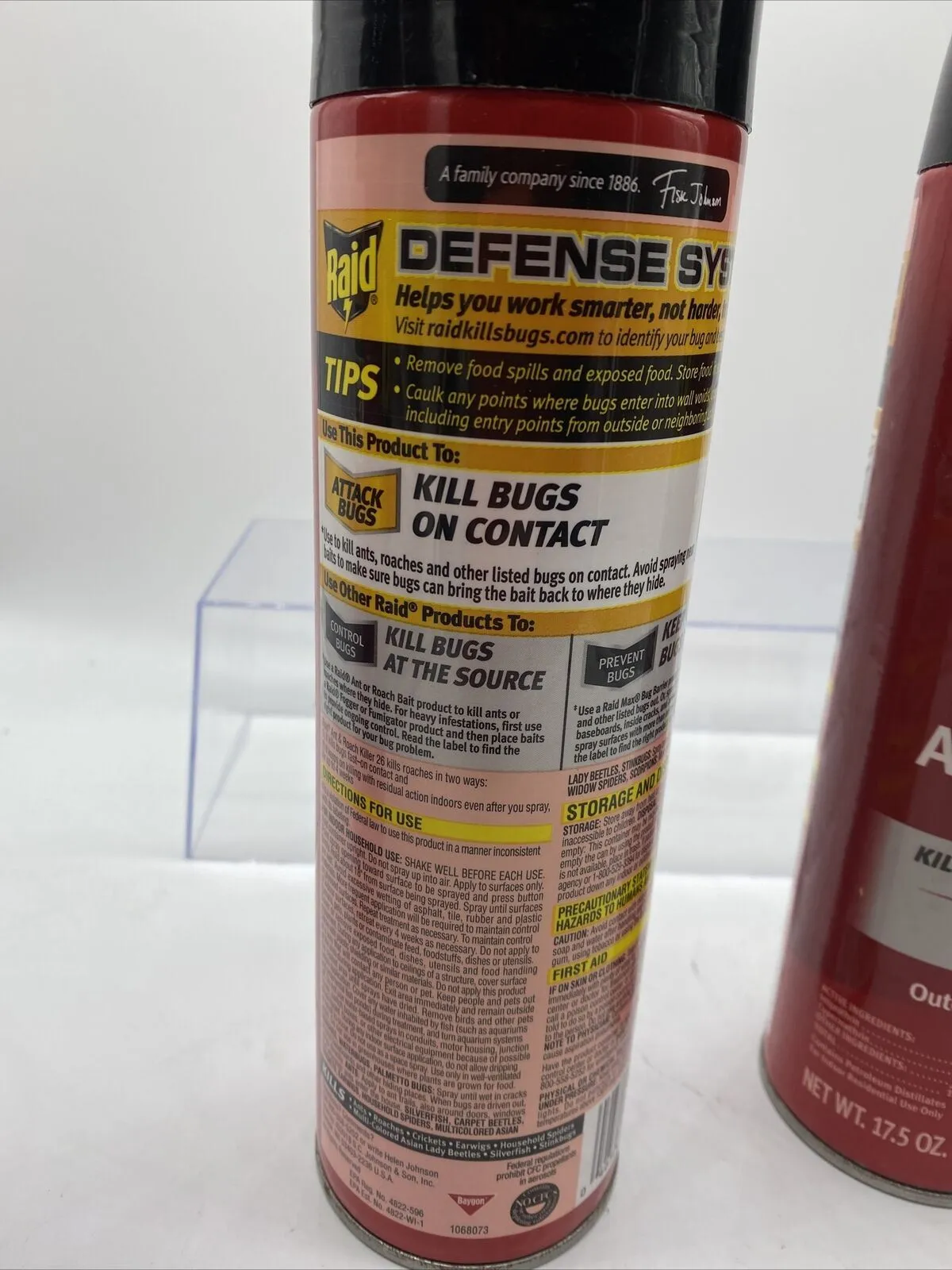 (3) Raid Ant Roach Killer Outdoor Scent 17.5 oz Attack Control Prevent Bugs