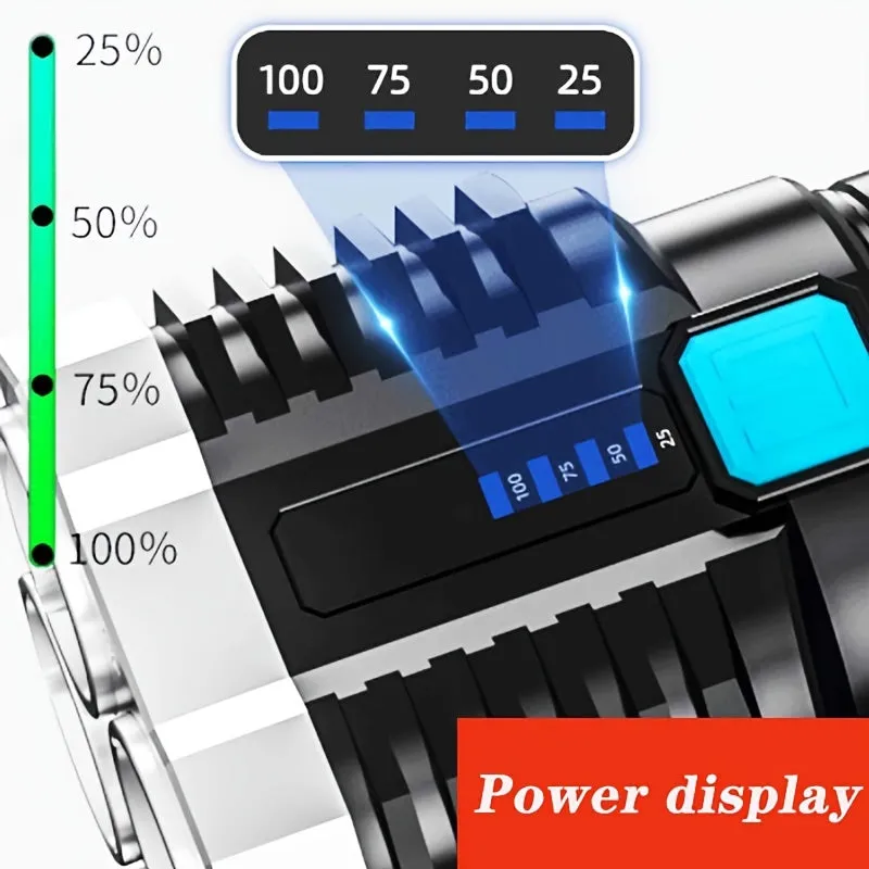 4 Modes USB Rechargeable Flashlights