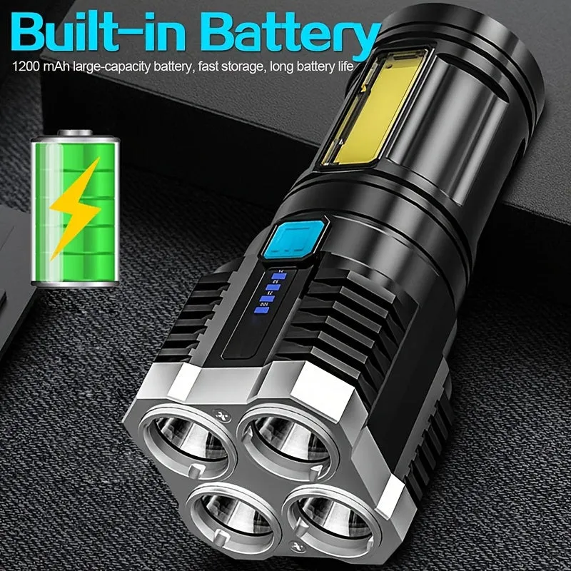 4 Modes USB Rechargeable Flashlights