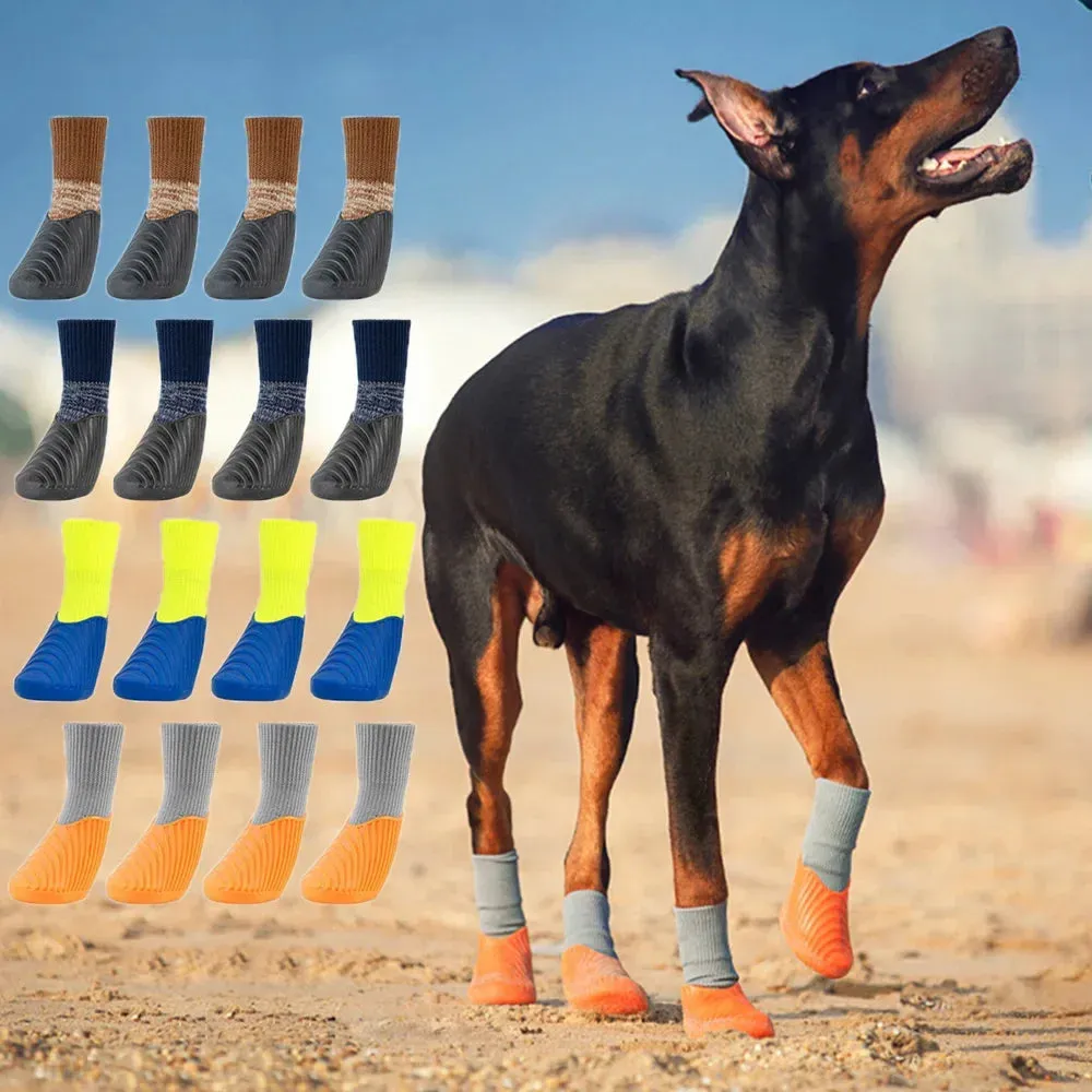 4PCS Dog Shoes Waterproof