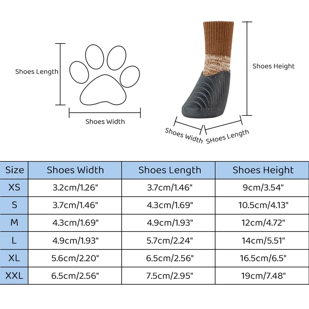 4PCS Dog Shoes Waterproof