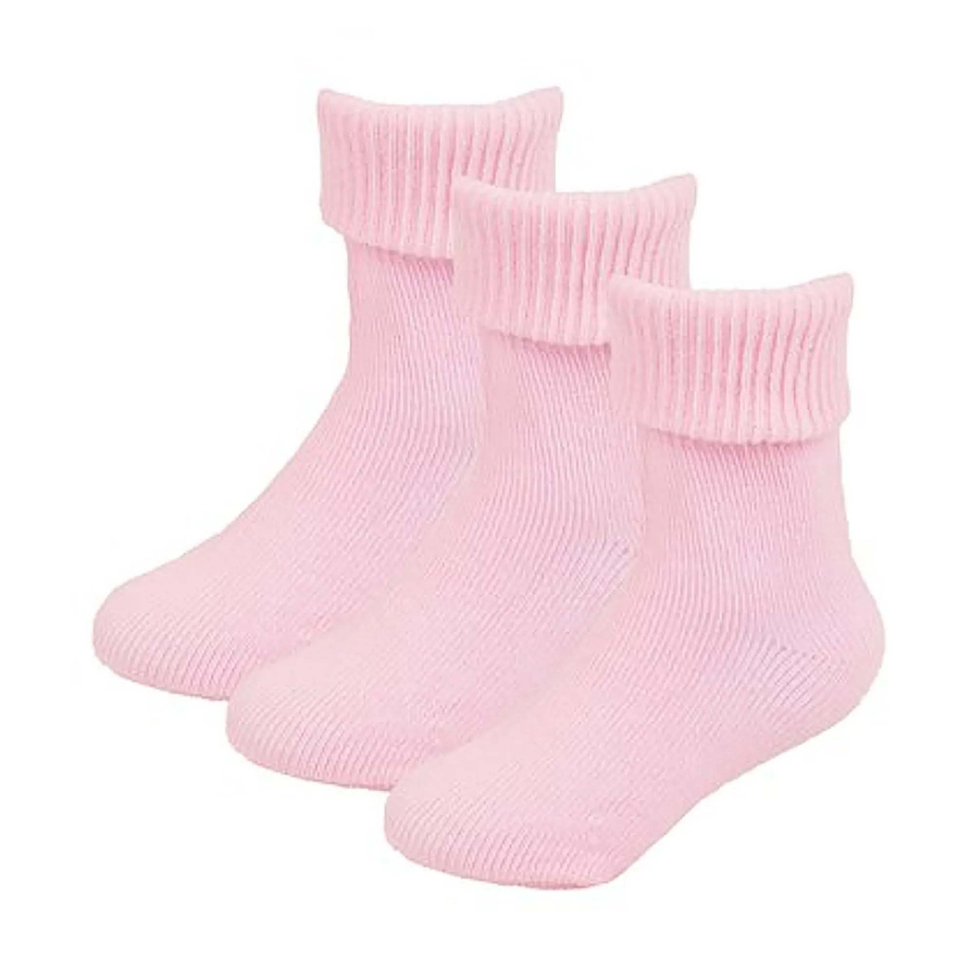 6 Pack Baby Girl & Boy Soft Cotton Turn Over Top Socks (3 Sizes)