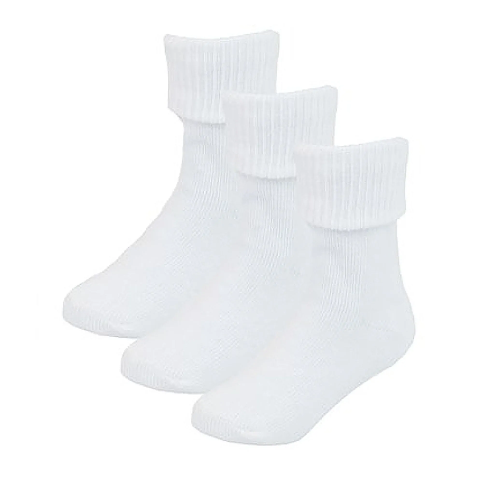 6 Pack Baby Girl & Boy Soft Cotton Turn Over Top Socks (3 Sizes)