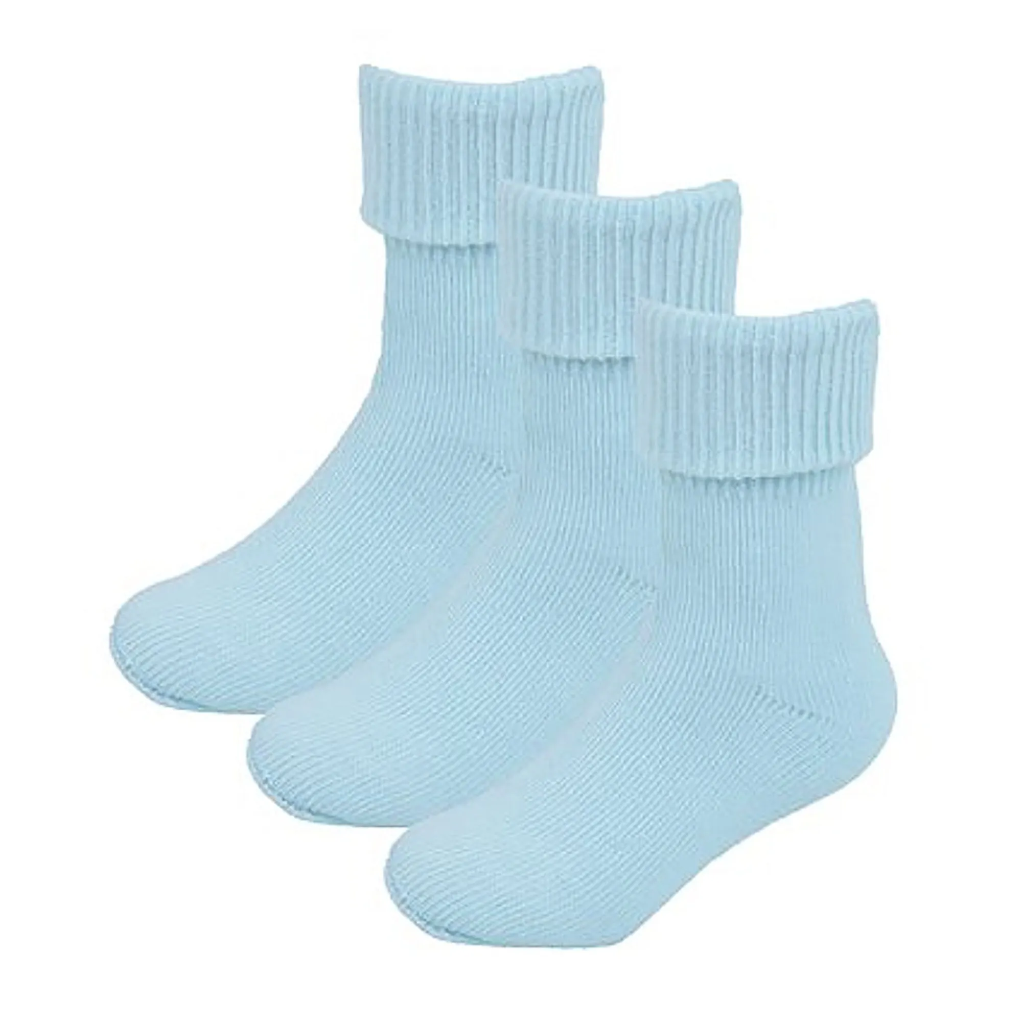 6 Pack Baby Girl & Boy Soft Cotton Turn Over Top Socks (3 Sizes)