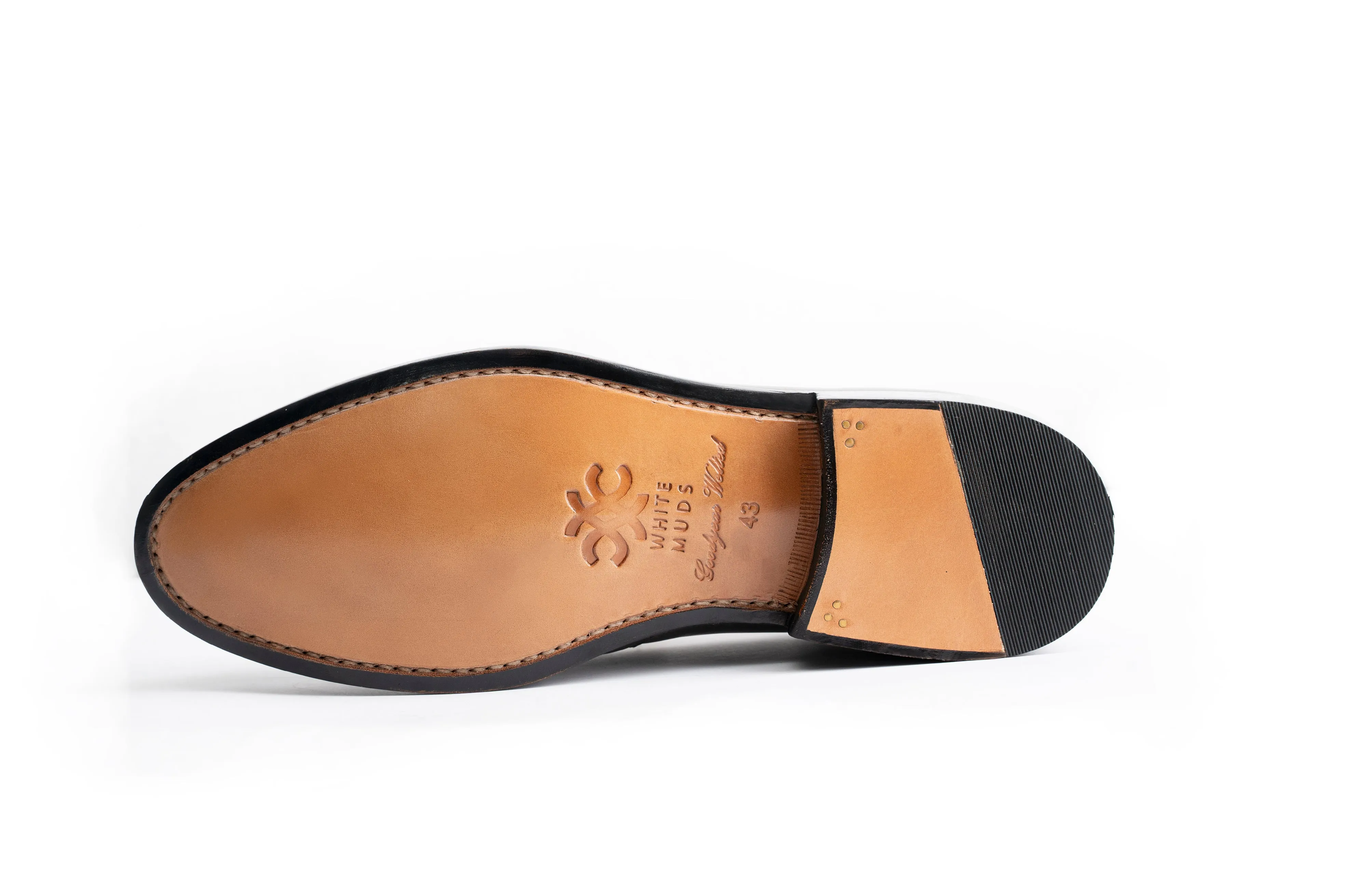 Abbey Woven Vamp Dual Brown Slip On