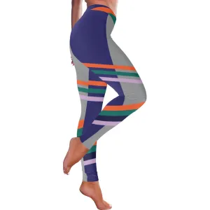 AMMA JO Sport GREY STRIPE LEGGINGS
