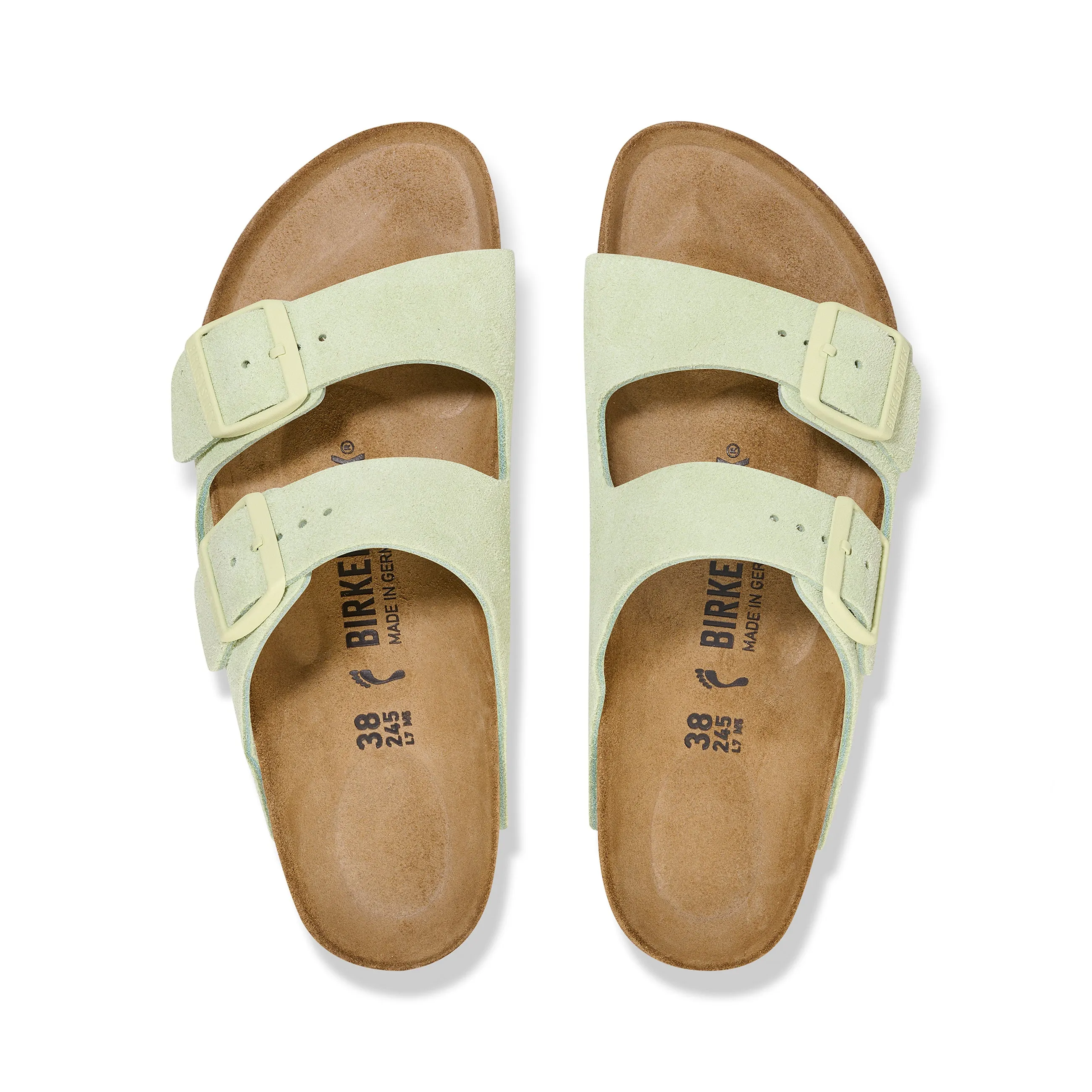 Arizona Faded Lime Suede Leather