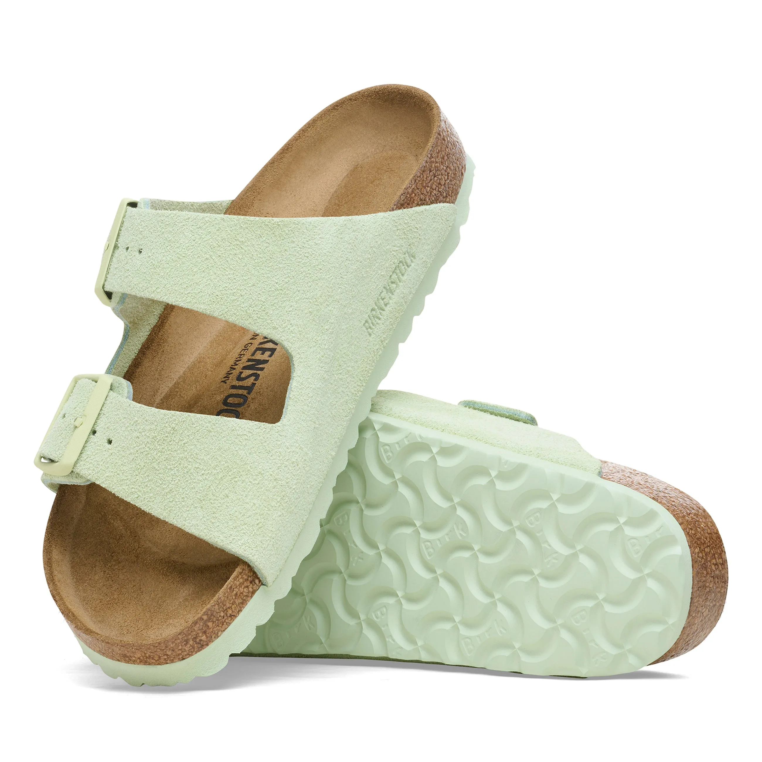 Arizona Faded Lime Suede Leather