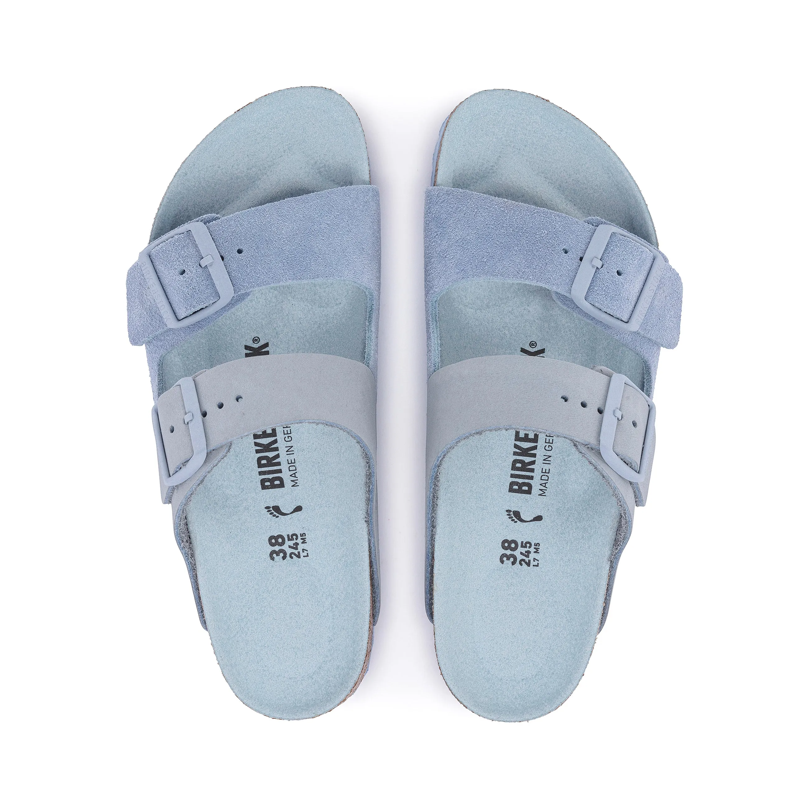 Arizona Split Dusty Blue Nubuck/Suede Leather