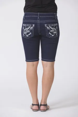 Bermuda Fitted Womens Denim Shorts - OBW16 151116-4