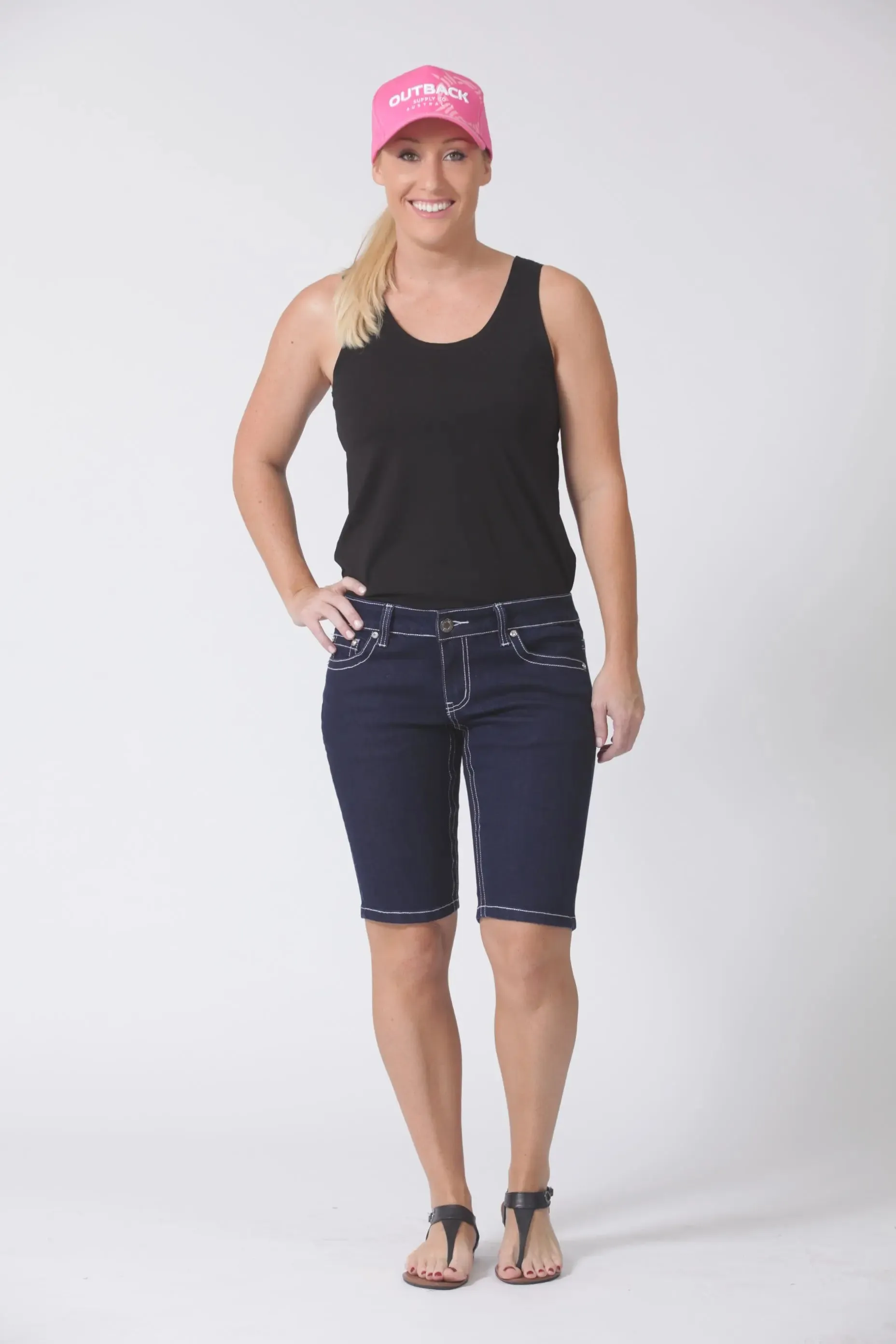 Bermuda Fitted Womens Denim Shorts - OBW16 151116-4