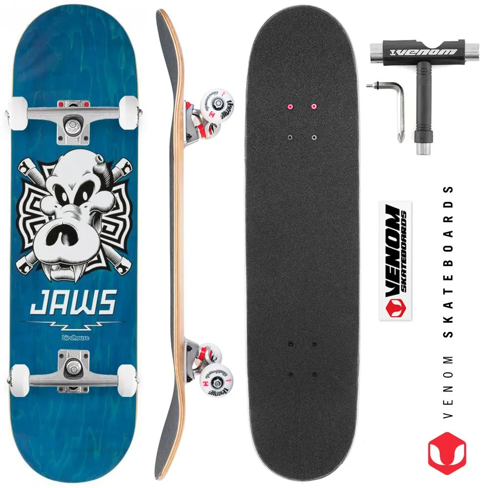 Birdhouse Pro Jaws Skull Custom Complete Skateboard - 8.25"