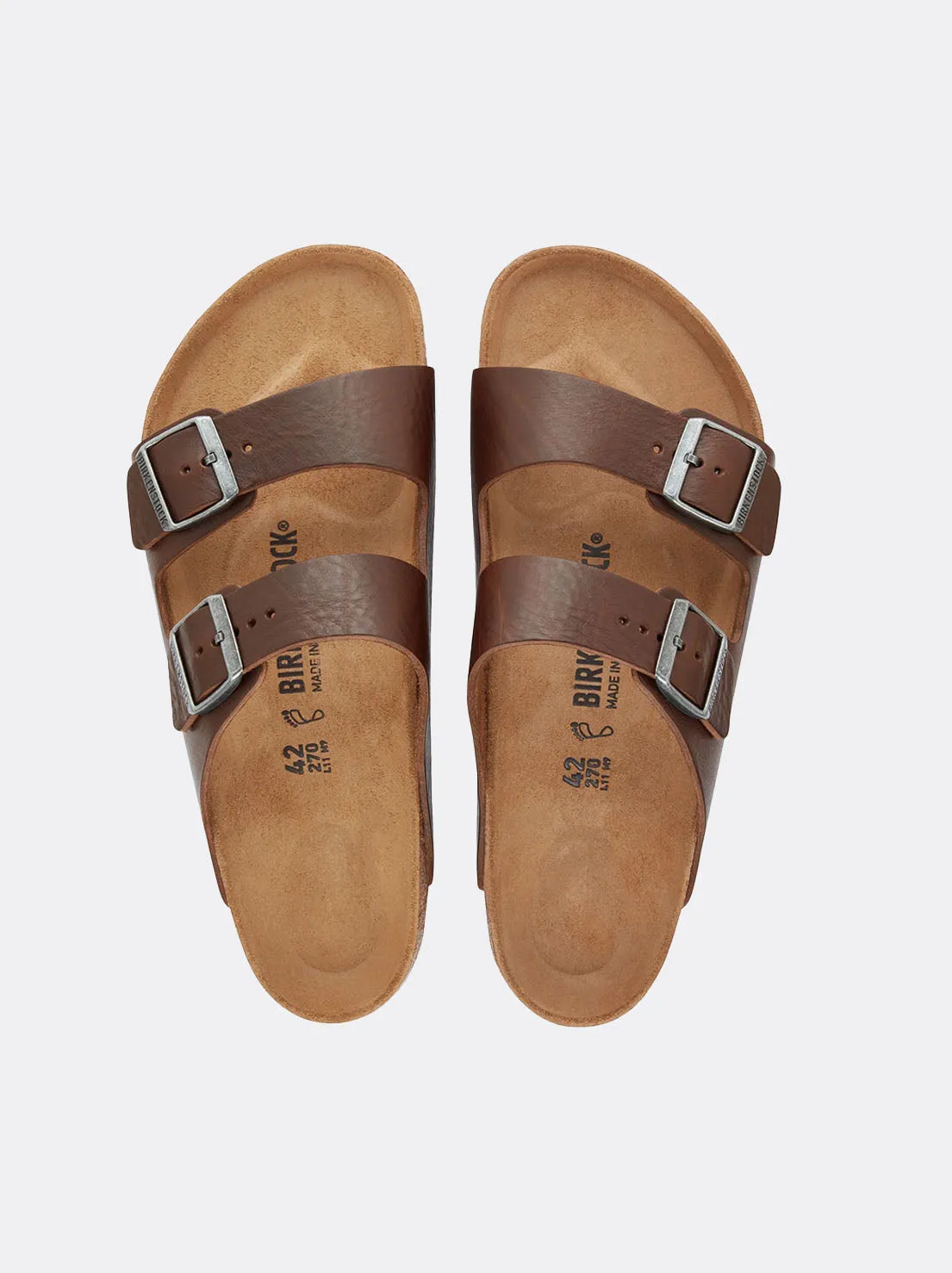 Birkenstock - Arizona - Natural Leather - Vintage Wood Roast - Regular