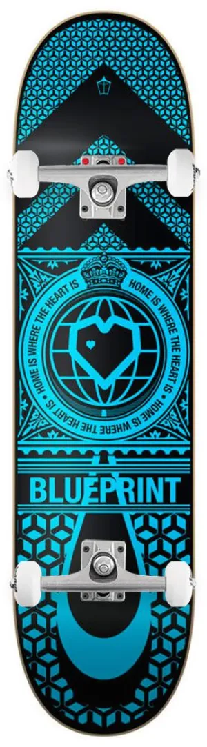 Blueprint Home Deck Black/Blue x Venom Skateboards Custom Complete Skateboard - 8.25