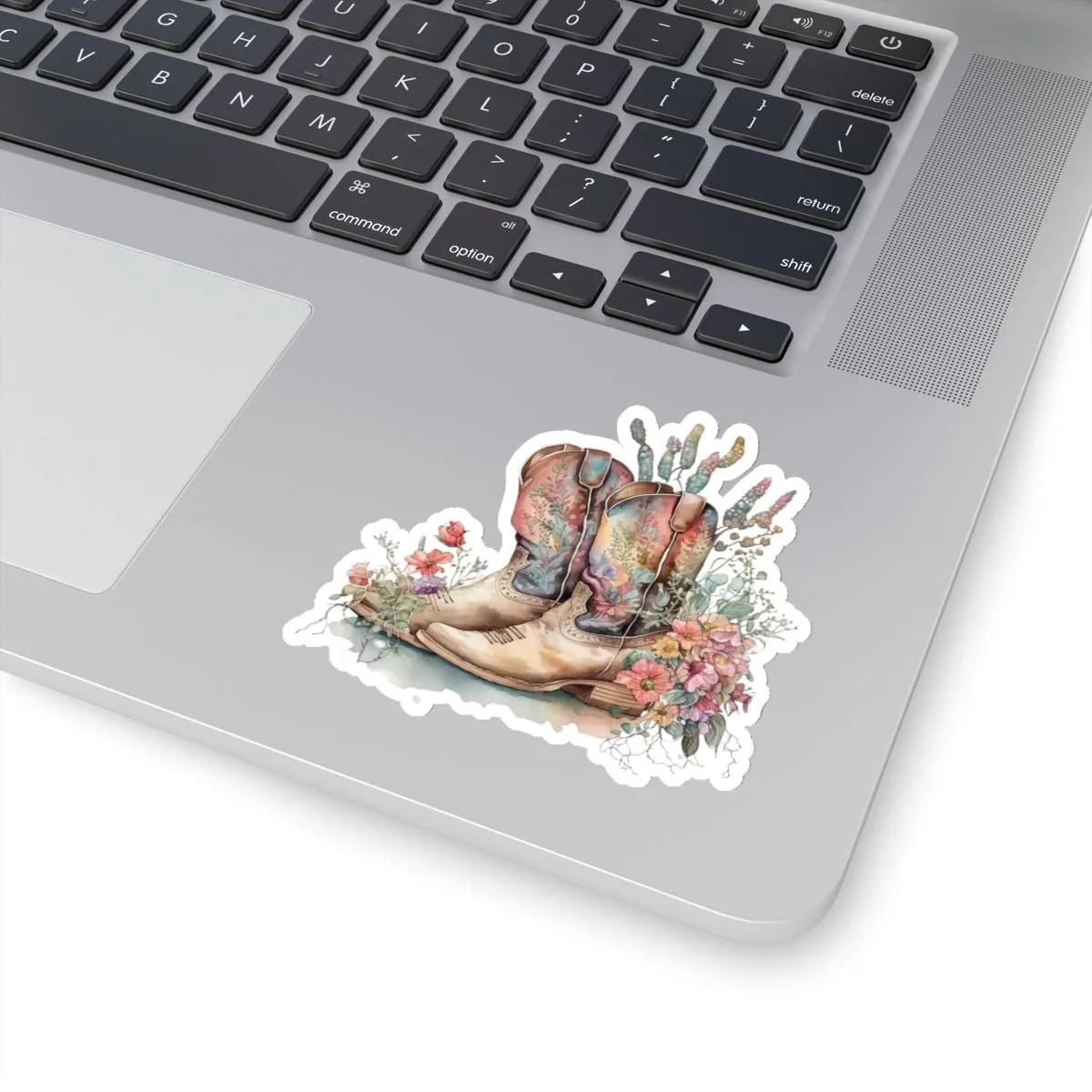 Boho Cowboy, Cowboy Boots, Floral, Western, KC Stickers