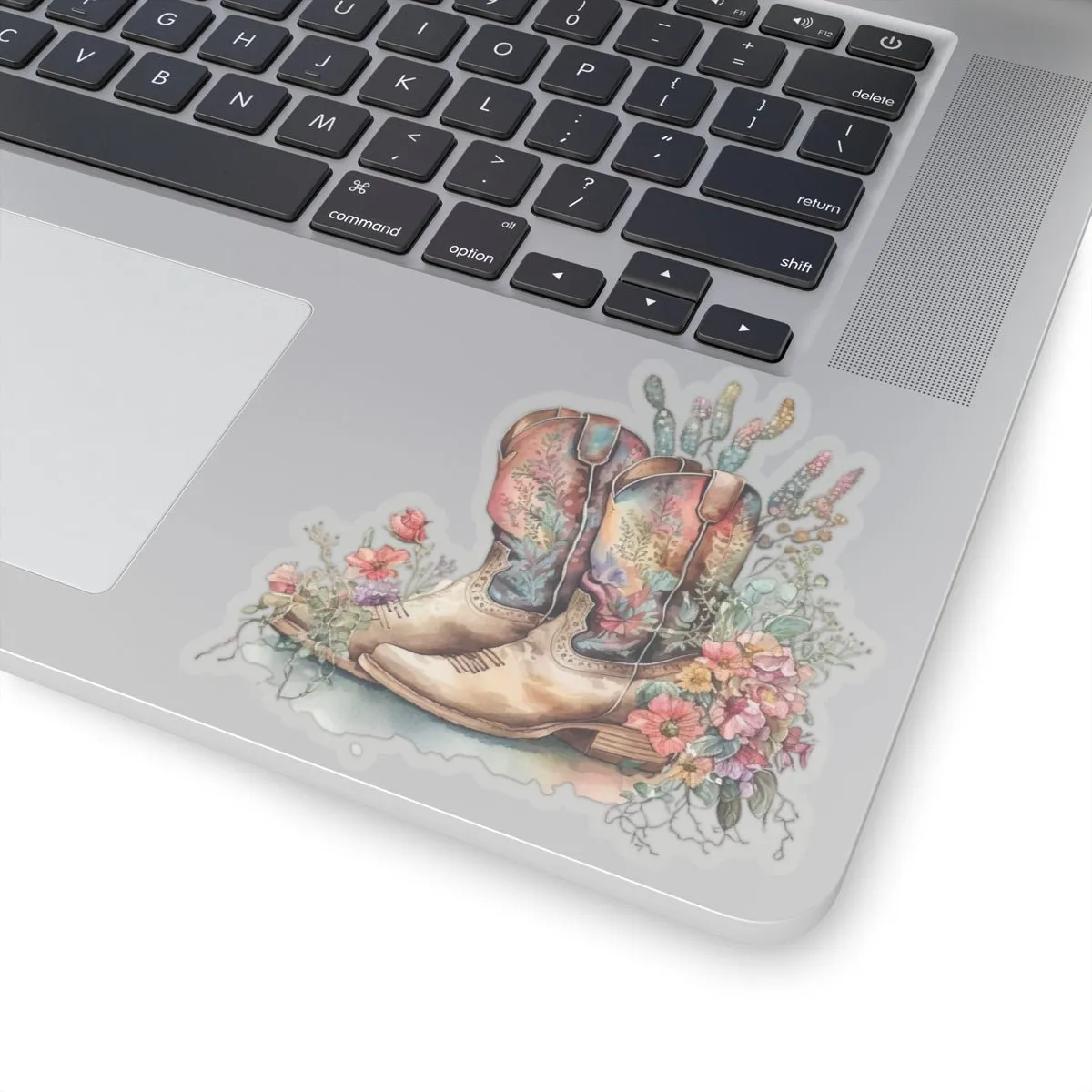Boho Cowboy, Cowboy Boots, Floral, Western, KC Stickers