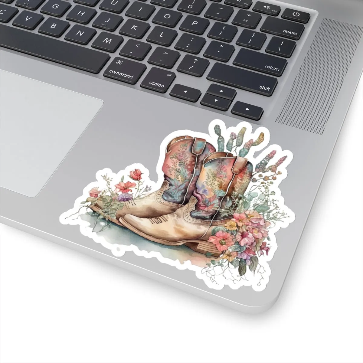 Boho Cowboy, Cowboy Boots, Floral, Western, KC Stickers