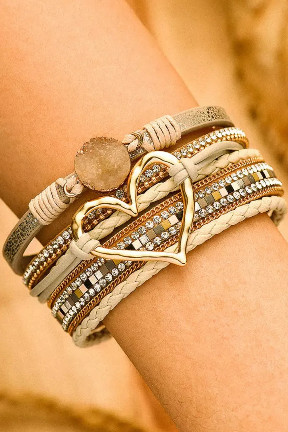 Boho Heart Glow Magnetic Bracelet