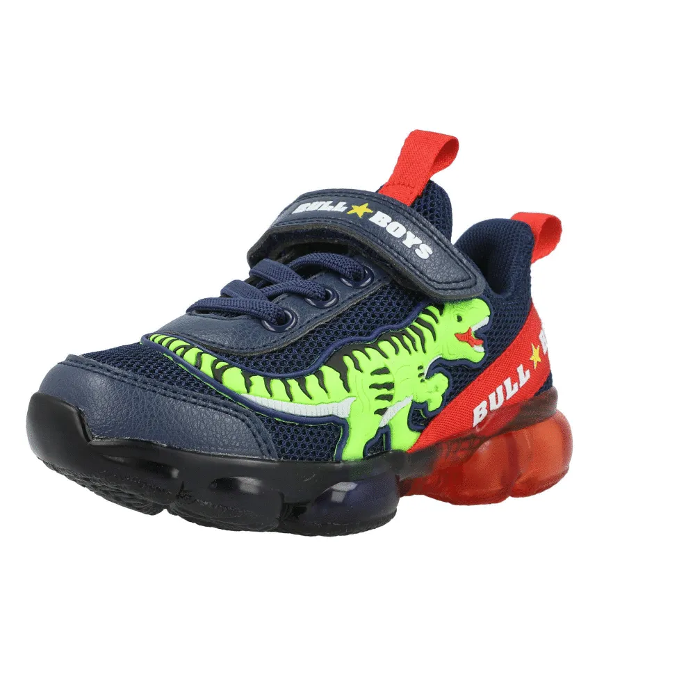Bull Boys T-Rex Dinosaur Blue Light-Up Shoes