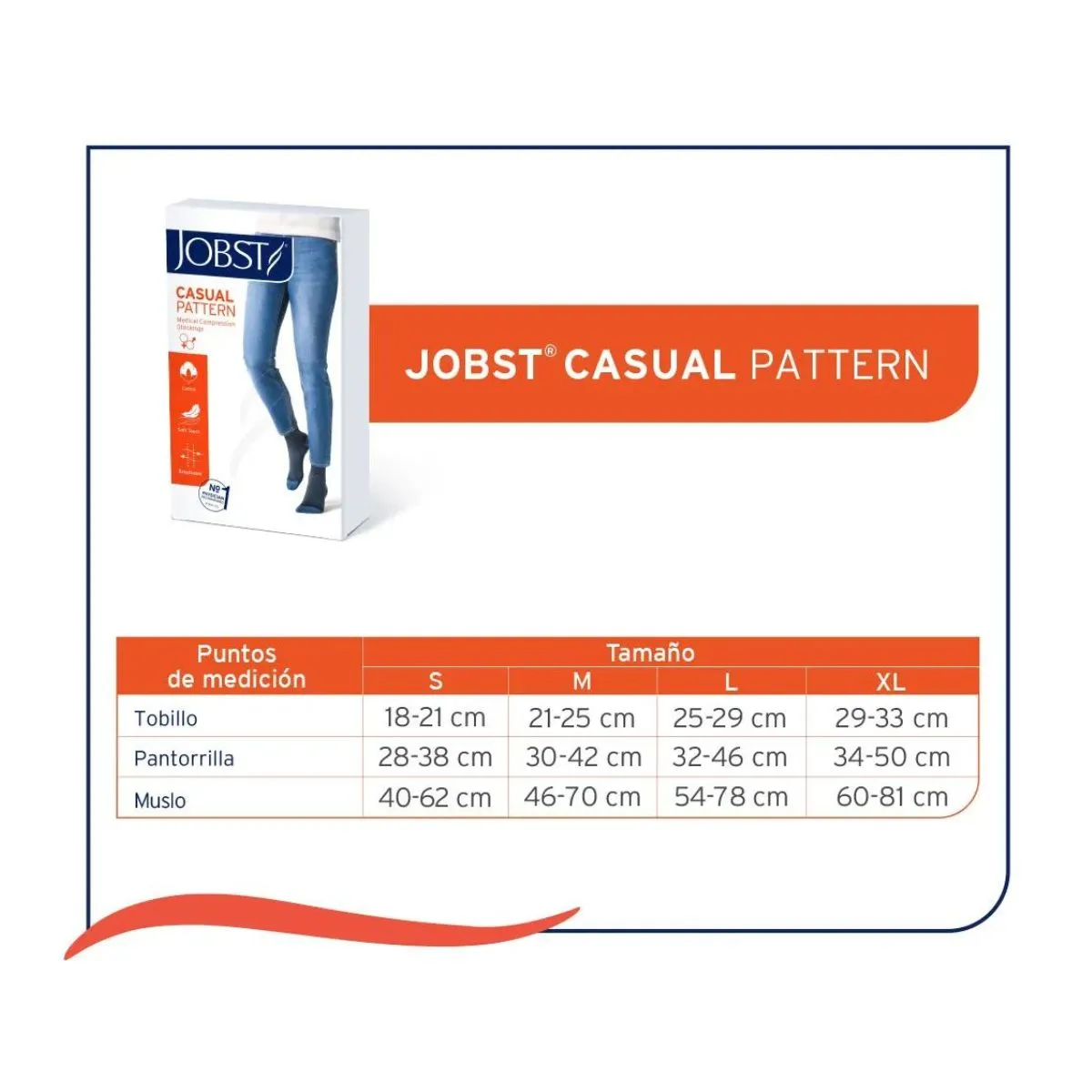 Calcetín Casual Pattern 15-20 mmhg Azul