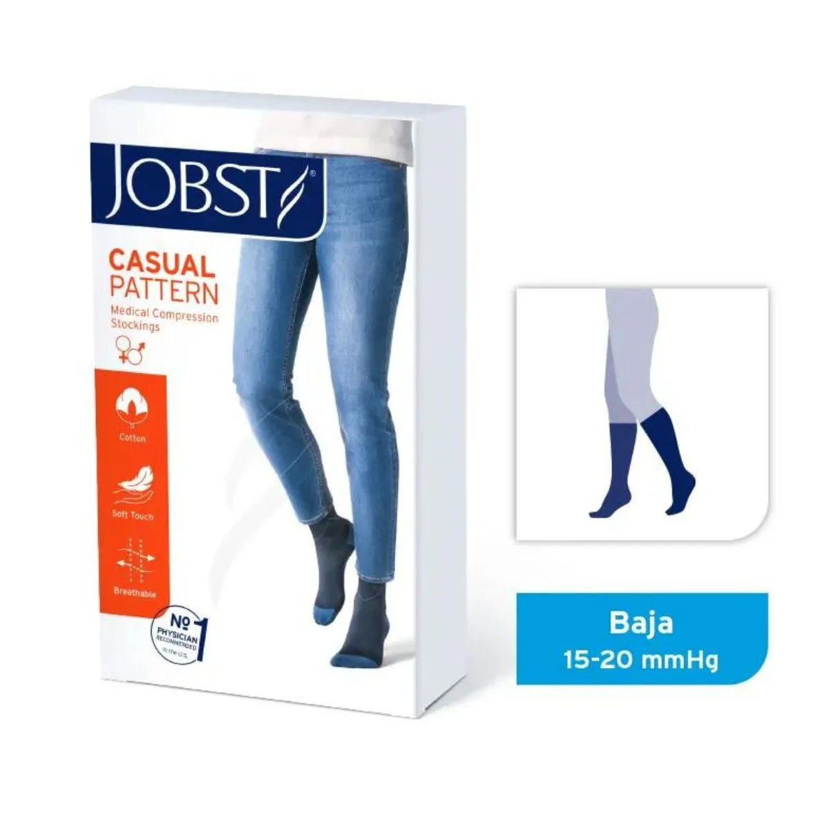 Calcetín Casual Pattern 15-20 mmhg Azul