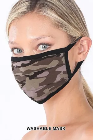 Camo Print Reusable Face Mask