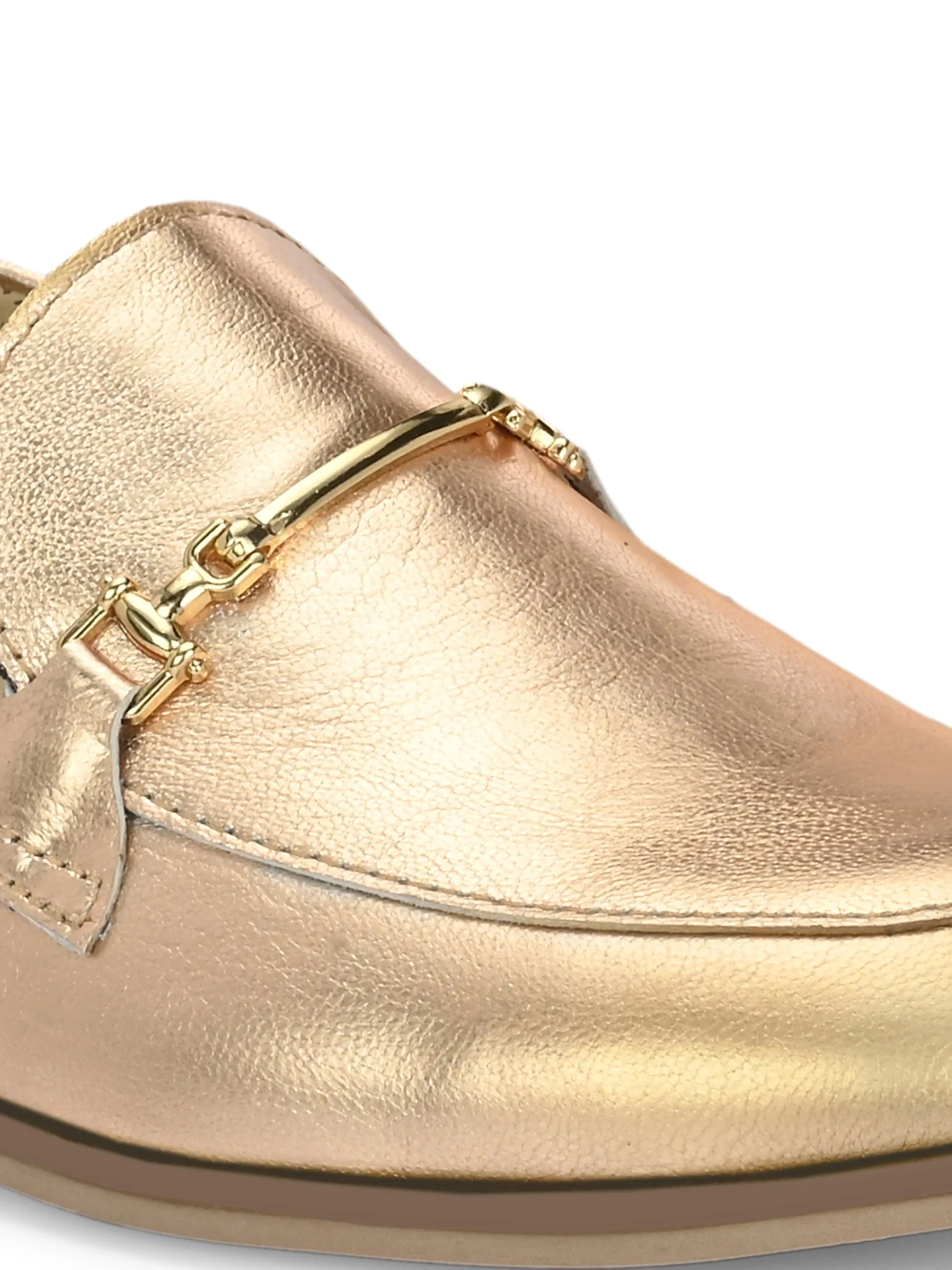CARLO ROMANO BY WASAN GOLD COLOUR MOCCASIN SHOE FOR WOMEN