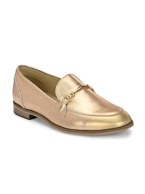 CARLO ROMANO BY WASAN GOLD COLOUR MOCCASIN SHOE FOR WOMEN