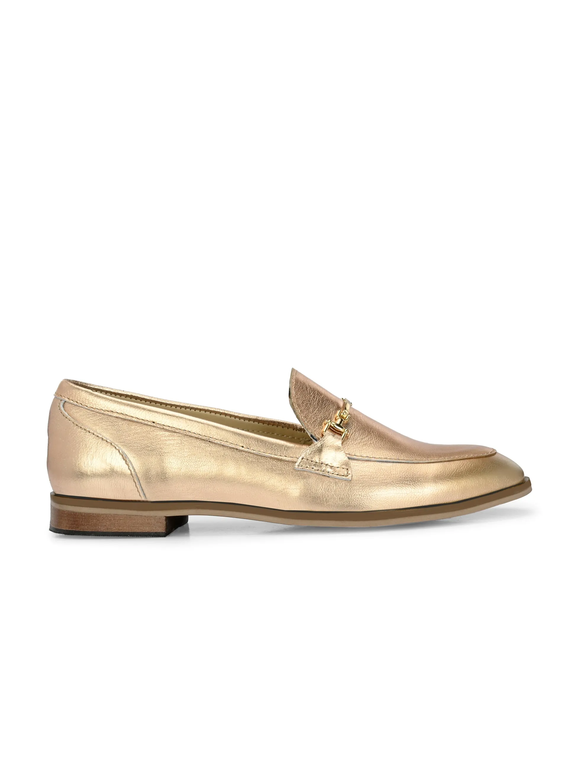 CARLO ROMANO BY WASAN GOLD COLOUR MOCCASIN SHOE FOR WOMEN