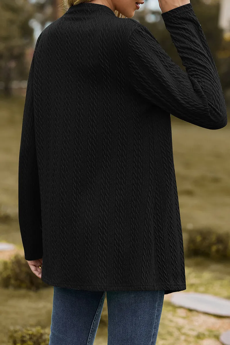 Casual Solid Patchwork V Neck Outerwear