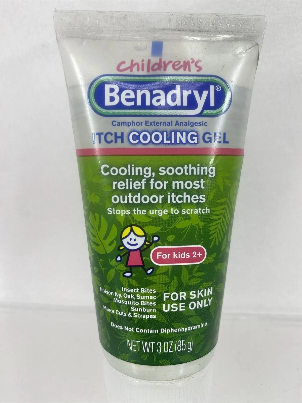 Childrens Benadryl Itch Relief Cooling Gel Original Outdoor bites Ivy 3oz 8/22