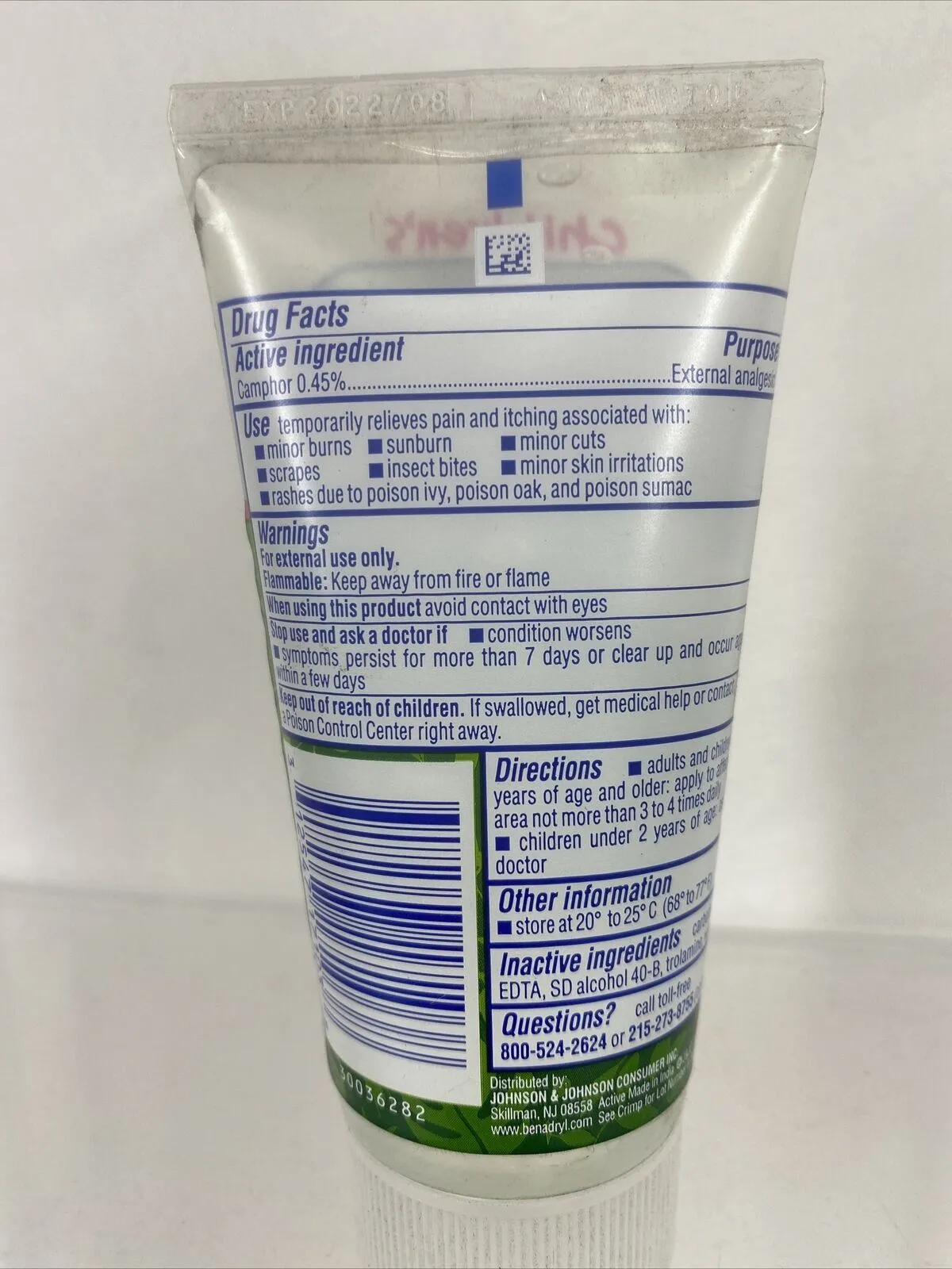 Childrens Benadryl Itch Relief Cooling Gel Original Outdoor bites Ivy 3oz 8/22