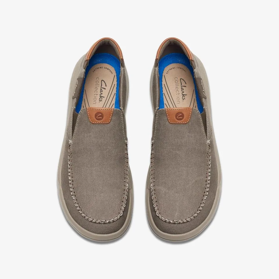 Clarks Men's Driftlite Step Taupe Canvas 26176941
