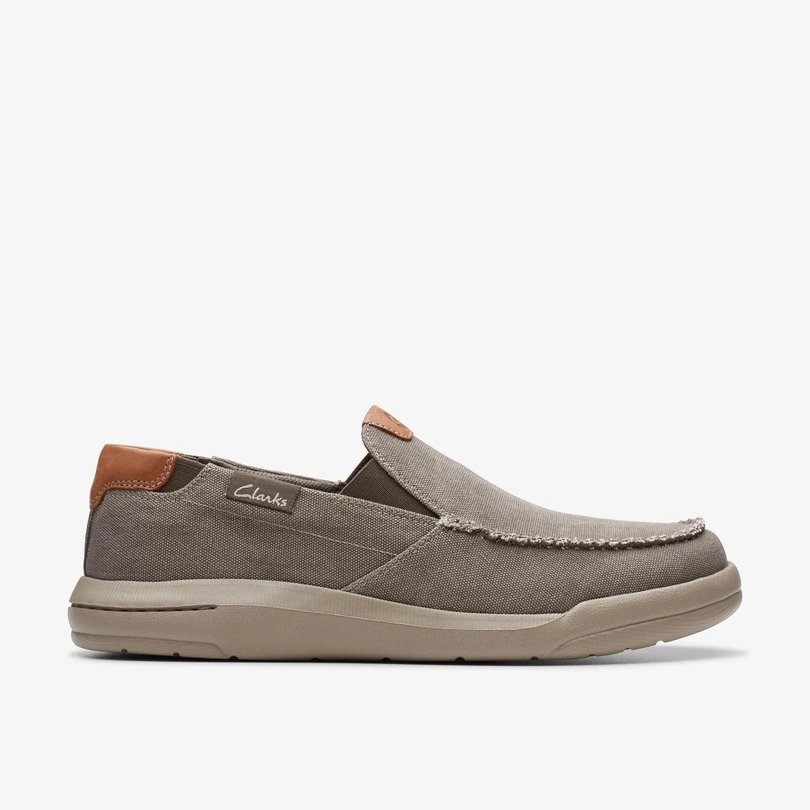 Clarks Men's Driftlite Step Taupe Canvas 26176941