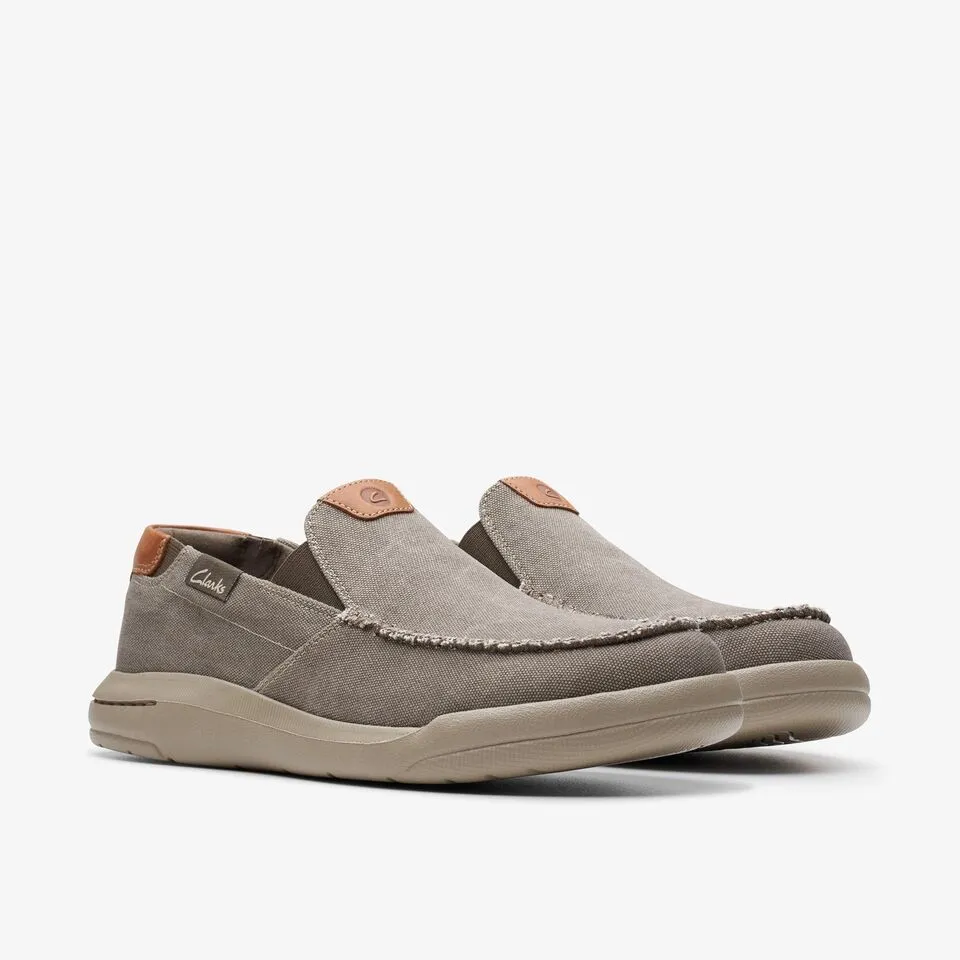 Clarks Men's Driftlite Step Taupe Canvas 26176941