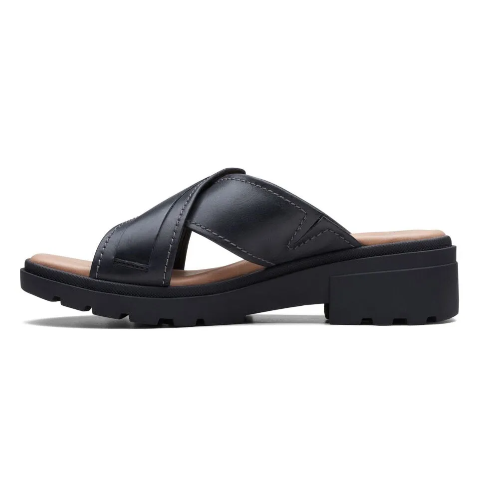 Clarks Women's Coast Cross Black Leather