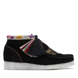 Clarks Women's Wallabee Boots Black Embroidery 26168582